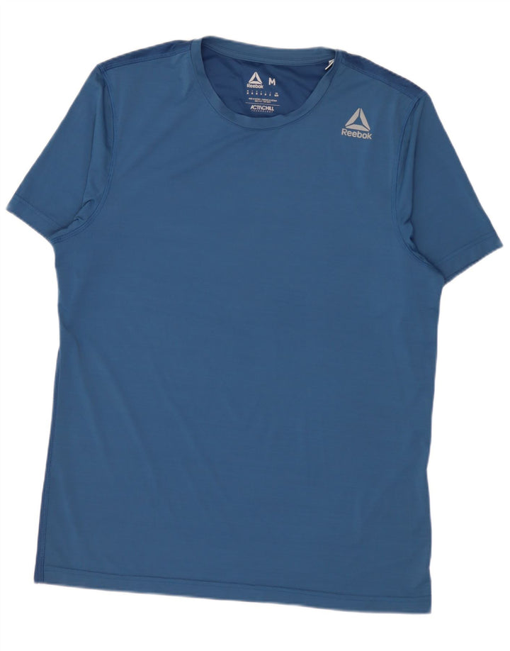 Reebok Tee-Shirt Top Homme Bleu Moyen Nylon