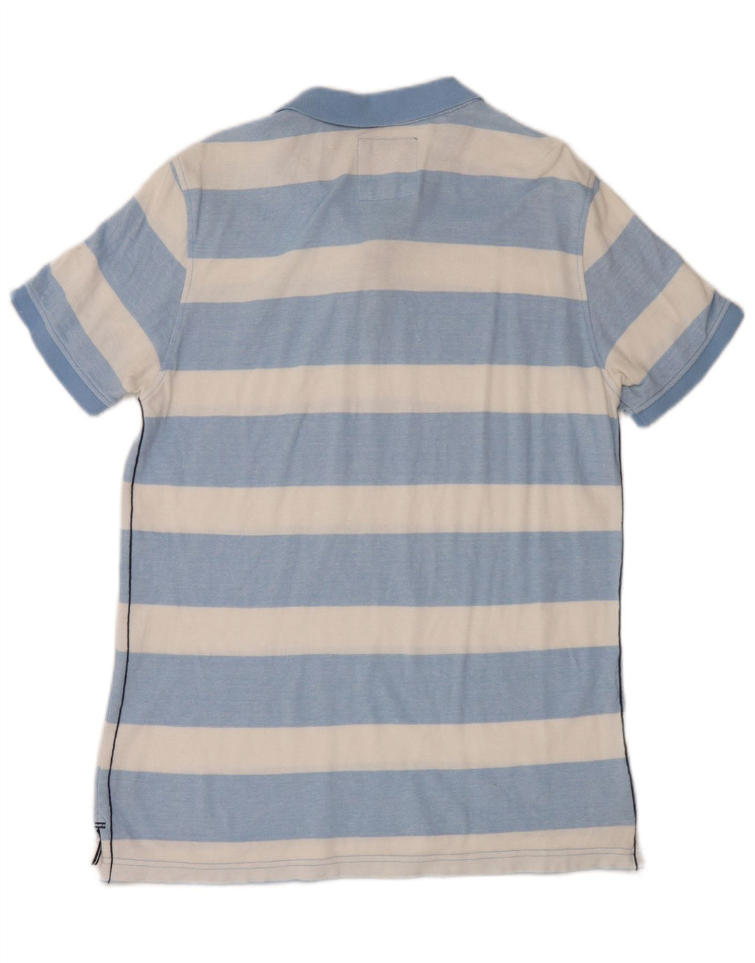 Crew Clothing Polo Homme Coton Rayé Bleu Moyen