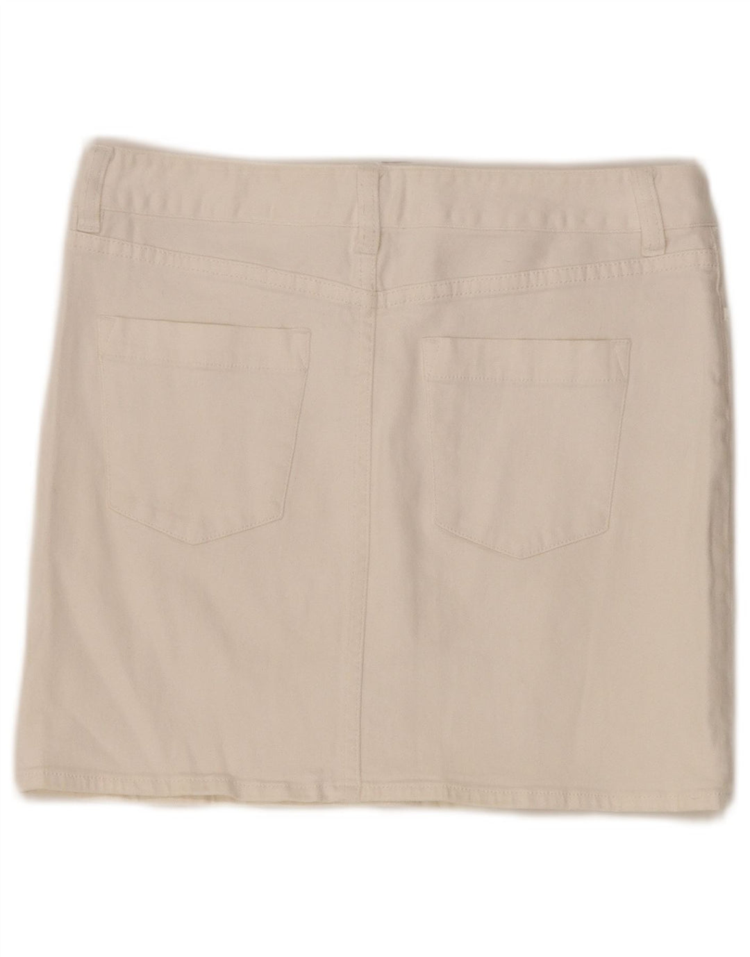 J. Crew Jupe en jean pour femme US 6 Medium W32 Coton blanc cassé