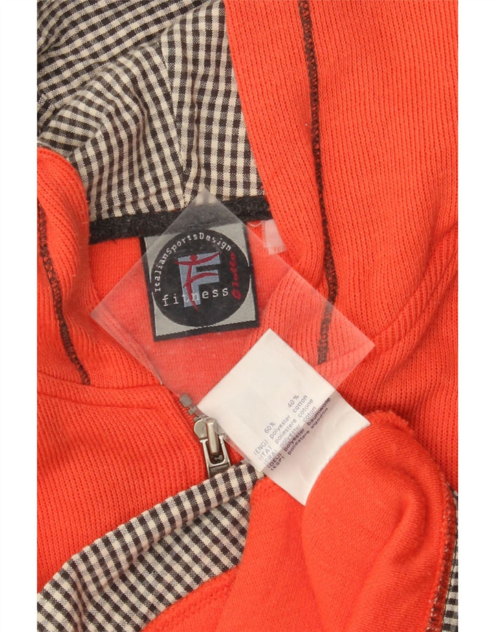 LOTTO Pull à capuche court surdimensionné avec fermeture éclair pour femme UK 10 Petit Rouge Polyester