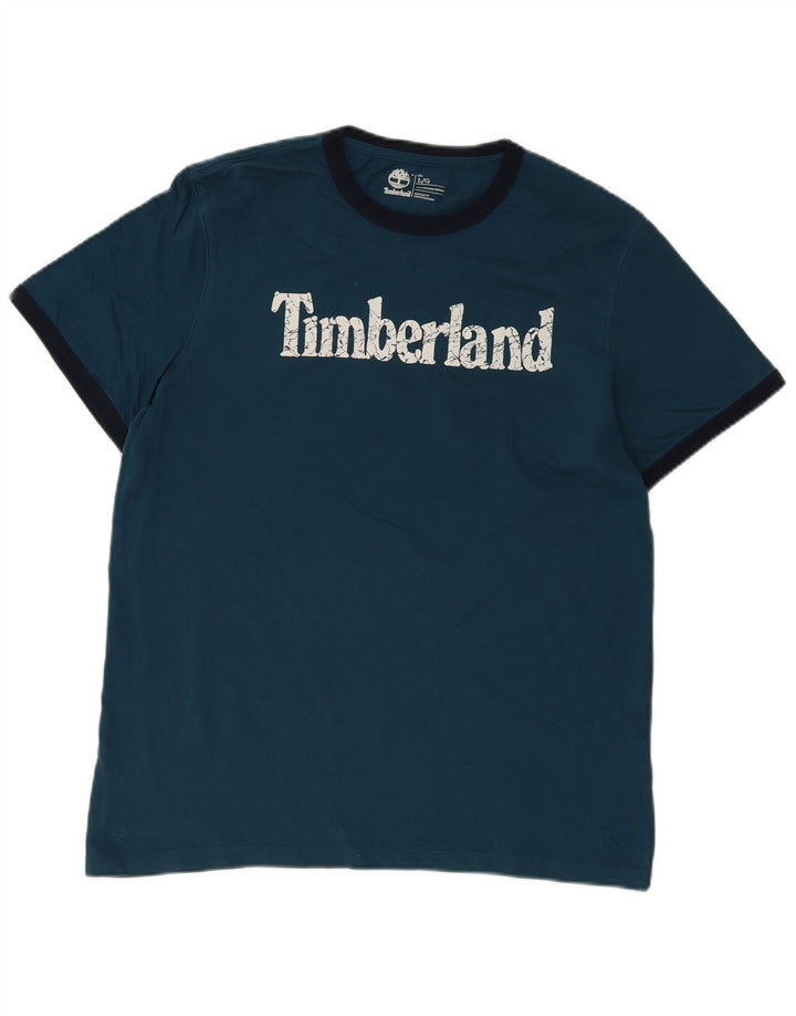 TIMBERLAND T-shirt Coupe Standard pour hommes, coupe régulière, haut, grand, bleu