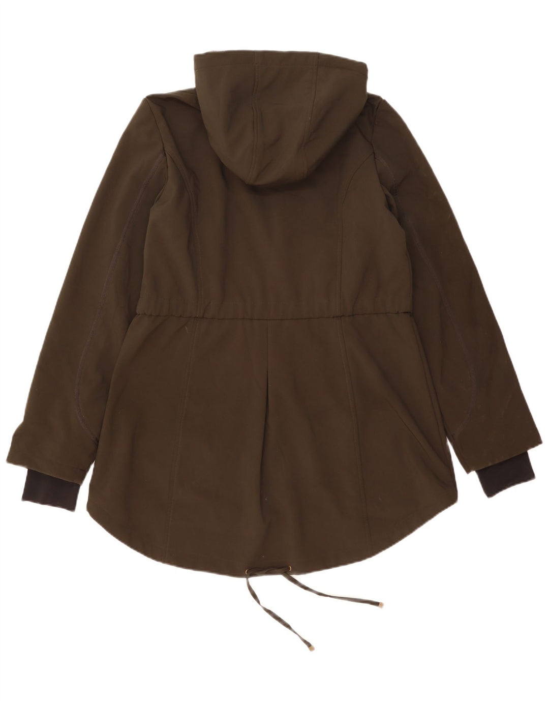 French Connection Parka à capuche pour femme UK 16 Large Kaki Polyester