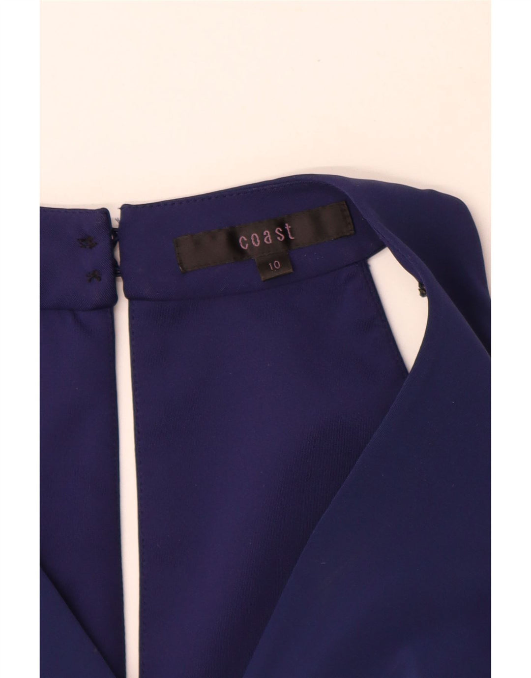 Coast Robe longue sans manches pour femme UK 10 Petit Bleu