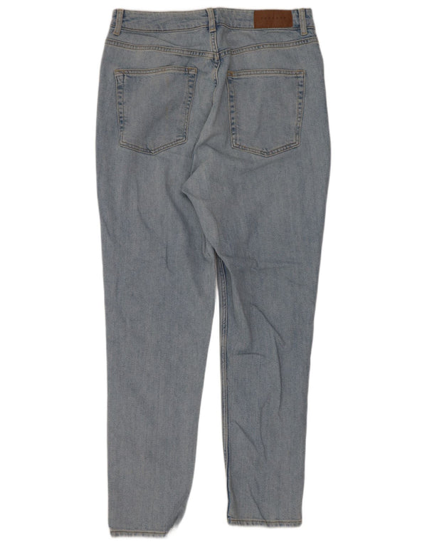 Topshop Jean Mom Tapered Femme W34 L29 Bleu Coton