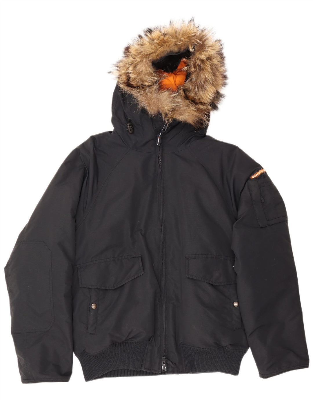 Goose & Gander Veste bomber rembourrée à capuche pour homme IT 48 Nylon noir moyen