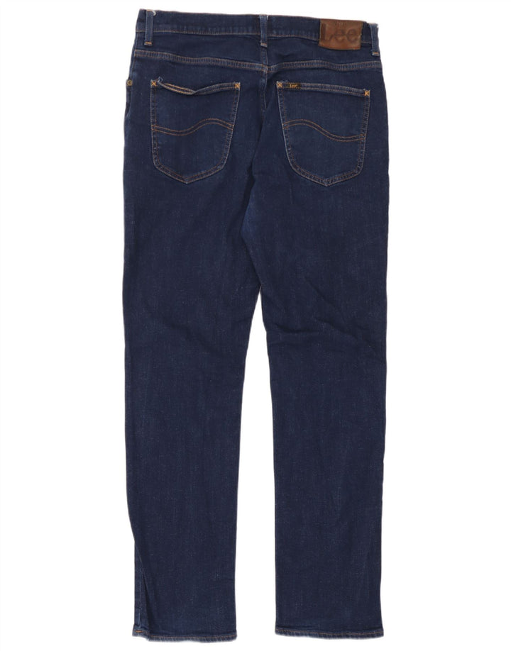 Lee Jean Droit Brooklyn Femme W33 L29 Bleu Marine Coton