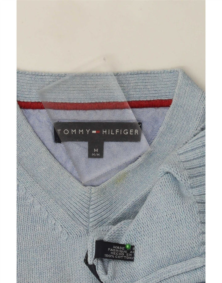 Tommy Hilfiger Pull Col V Homme Bleu Moyen Coton
