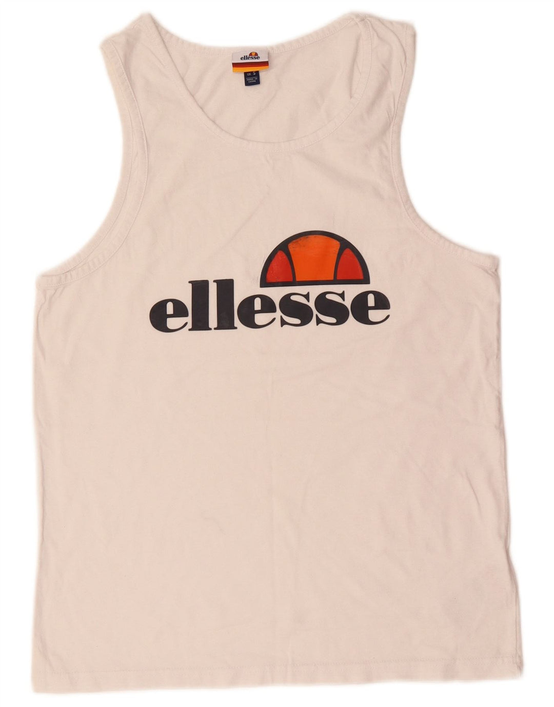 Ellesse Débardeur Graphique Petit Blanc Coton Homme