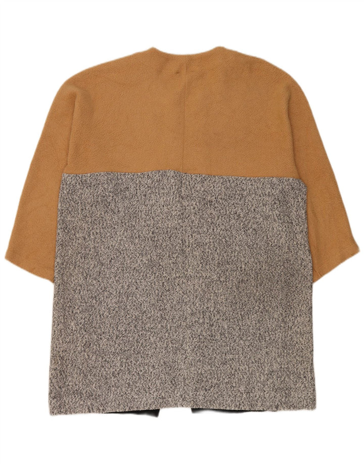 Zara Pardessus ouvert surdimensionné pour femme UK 14 Medium Multicolore Colourblock