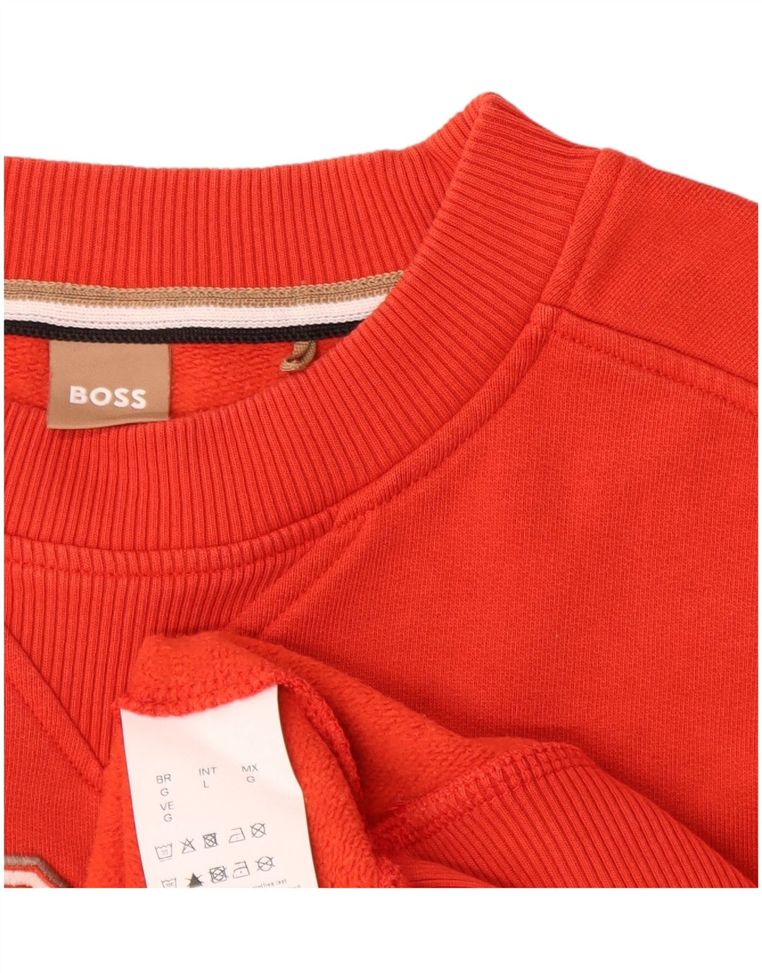 Hugo Boss Homme Sweat-Shirt Graphique Pull Large Rouge Coton