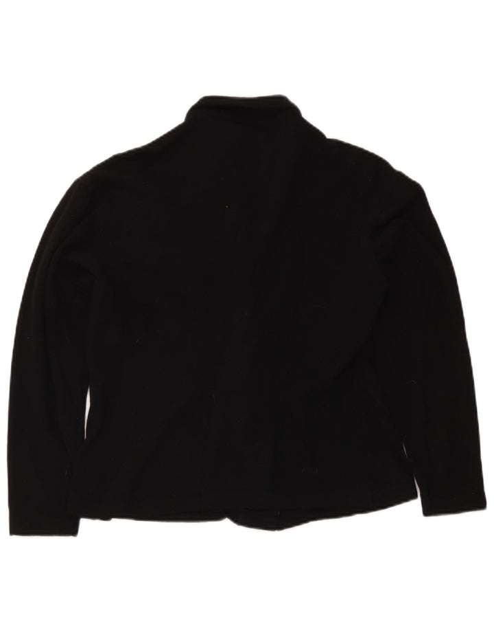 Studio Chemise à manches longues pour femme Coupe classique UK 44 Large Noir Laine Classique
