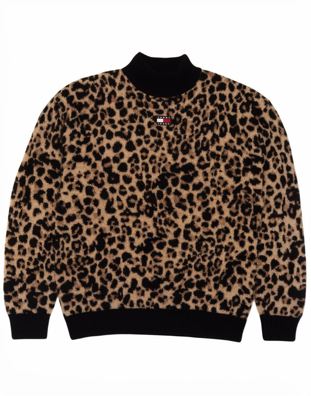 Tommy Hilfiger Pull à col roulé pour femme UK 14 Marron moyen