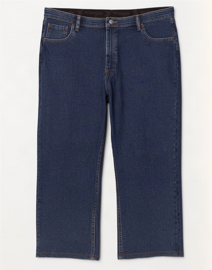Wrangler Jean Capri Coupe Regular Homme W40 L23 Bleu Marine Coton