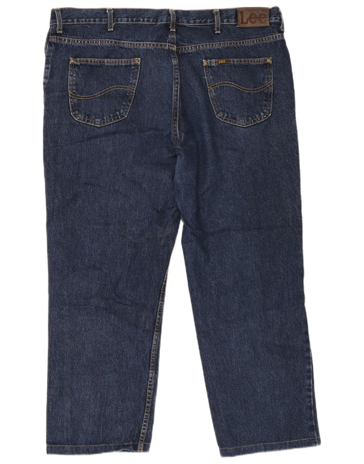 Lee Jean Droit Homme W44 L27 Bleu Marine Coton
