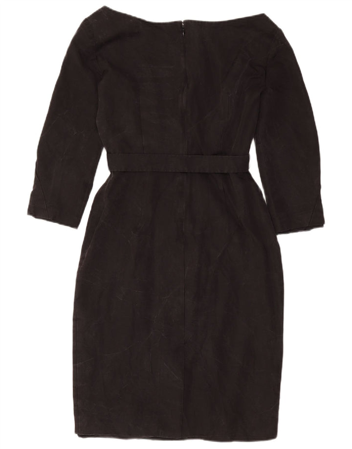 Robe fourreau à manches 3/4 pour femme Prada IT 40 Small Black Cupro