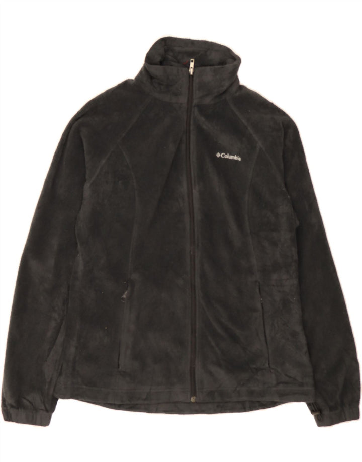 COLUMBIA Womens Fleece Jacket UK 16 Large Black Polyester Vintage Columbia and Second-Hand Columbia from Messina Hembry 