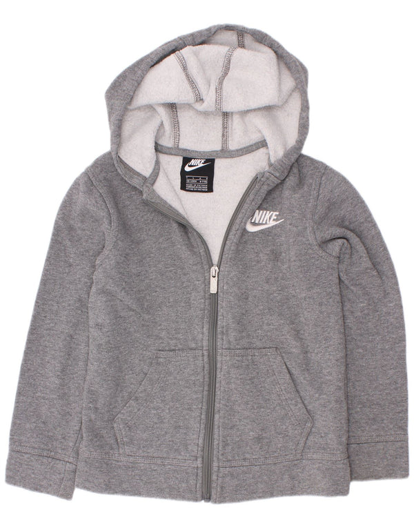 Nike Garçon Zip Sweat à capuche Pull 6-7 ans Grand Gris Moucheté Coton