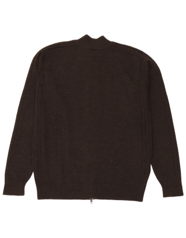 Lacoste Homme Cardigan Pull Taille 6 XL Laine Marron
