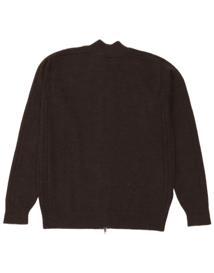 Lacoste Homme Cardigan Pull Taille 6 XL Laine Marron