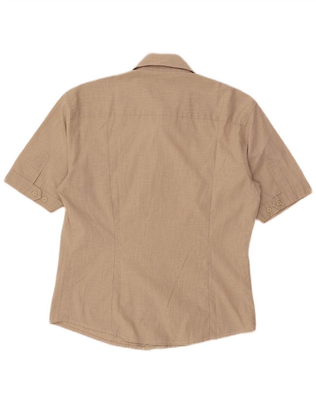 Levi's Chemise à Manches Courtes Sta-Prest Femme UK 18 XL Beige Carreaux
