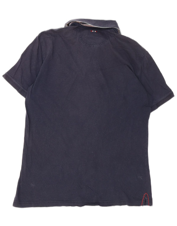 Napapijri Polo Geographic Homme Bleu Marine Moyen Coton