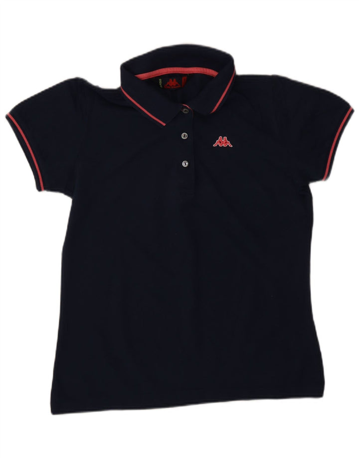 KAPPA Polo Femme UK 12 Coton Bleu Marine Moyen