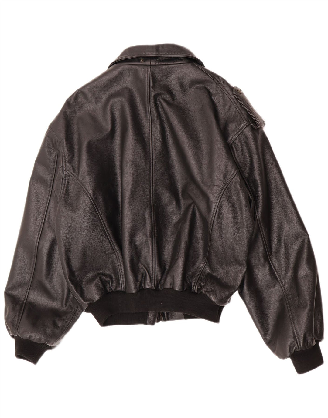 veste militaire vintage en faux cuir pour homme IT 48/50 Noir moyen