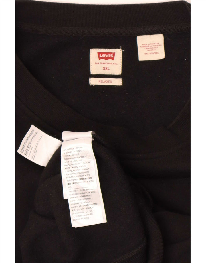 Levi's Sweat-shirt coupe décontractée pour homme, 5XL, noir, coton