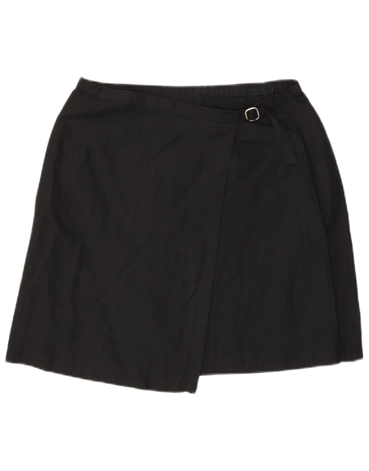Benetton Jupe Portefeuille IT 42 Medium W27 Lin Noir Femme