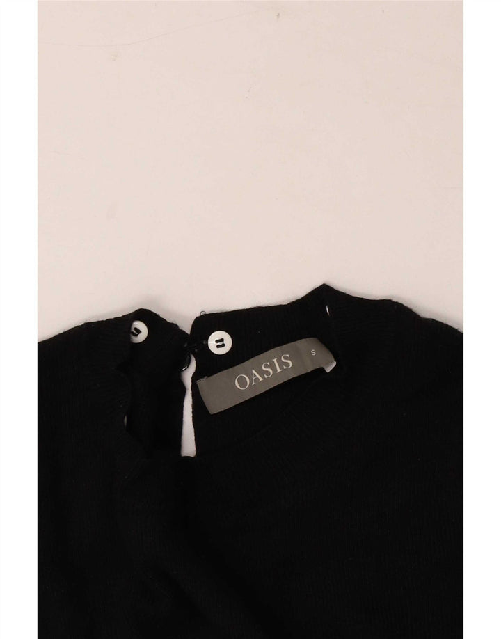 Oasis Haut à manches 3/4 pour femme UK 8 Small Noir