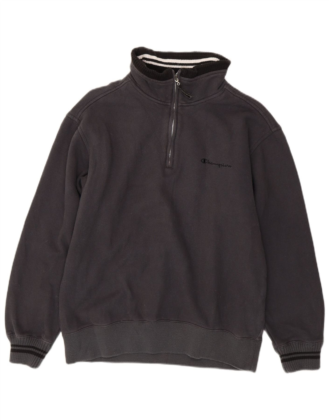 Champion Sweat-shirt à col zippé pour homme Petit gris Coton
