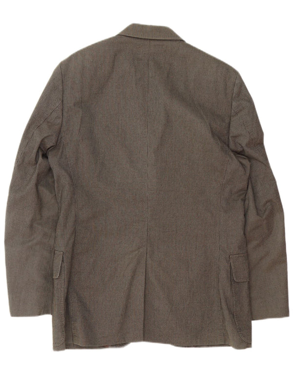 Massimo Dutti Veste Blazer 3 Boutons Homme EU 48 Coton Marron Moyen