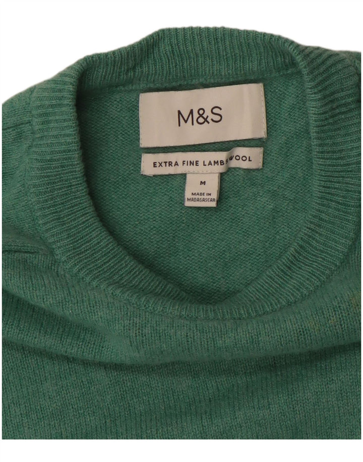 MARKS & SPENCER Pull à col rond pour femme UK 14 Vert moyen