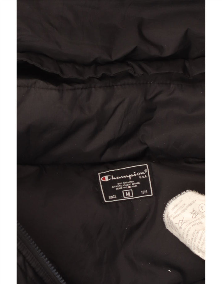 Champion Veste rembourrée à capuche pour homme UK 38 Medium Black Nylon