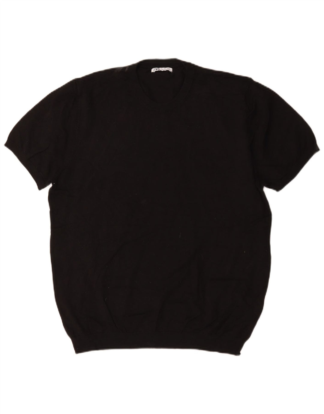 Zara T-Shirt Homme Haut Large Noir