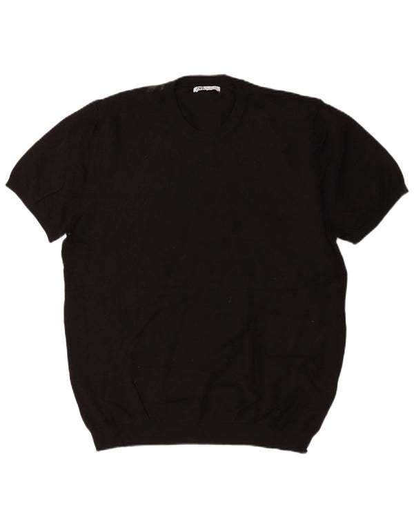 Zara T-Shirt Homme Haut Large Noir
