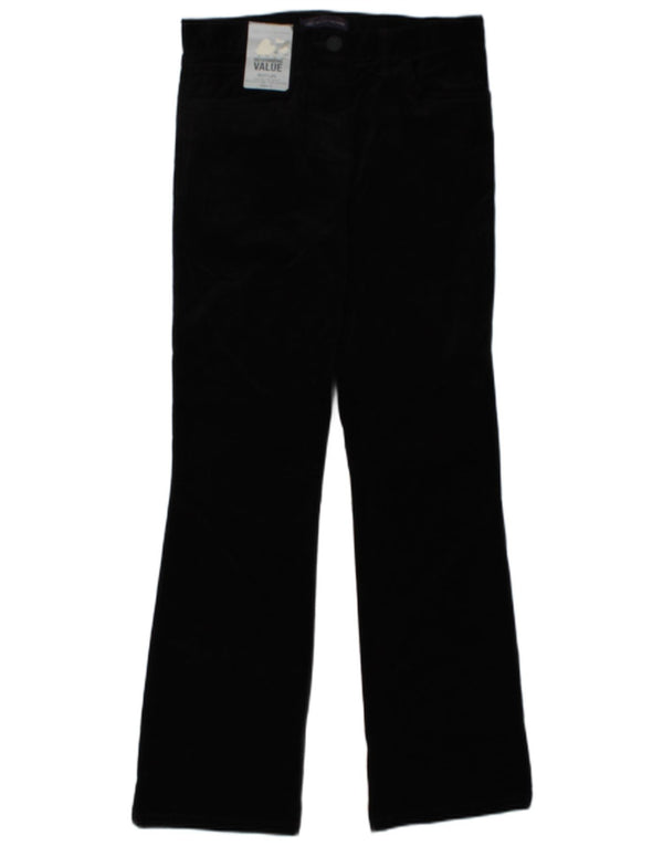 Marks & Spencer Pantalon bootcut en velours côtelé pour femme UK 8 Small W27 L31 Noir