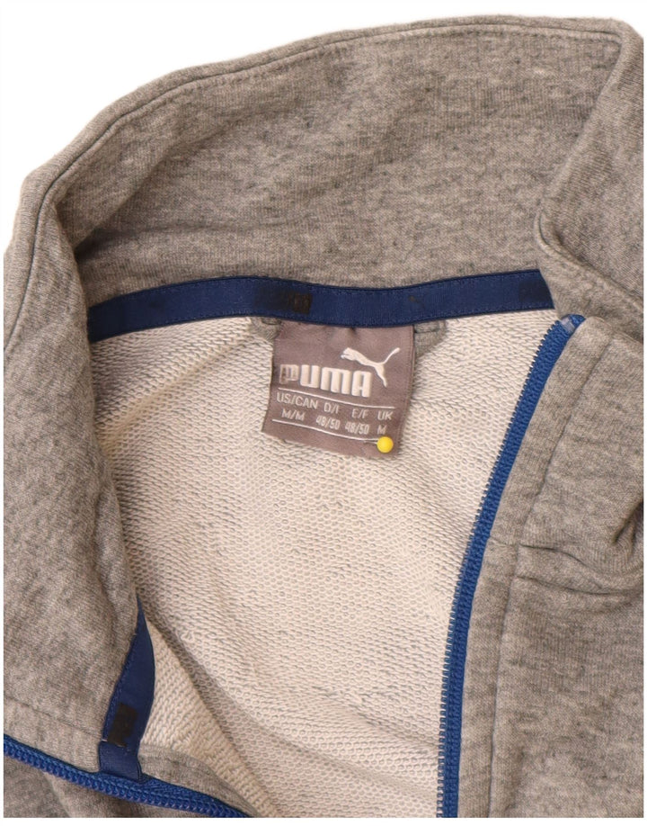 Puma Veste de Survêtement Graphique Homme Gris Moyen Chiné Coton