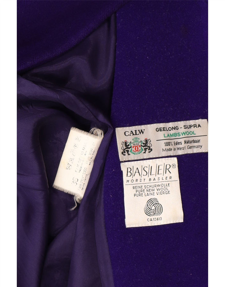 BASLER Womens Overcoat EU 36 Small Purple Lambswool Vintage Basler and Second-Hand Basler from Messina Hembry 