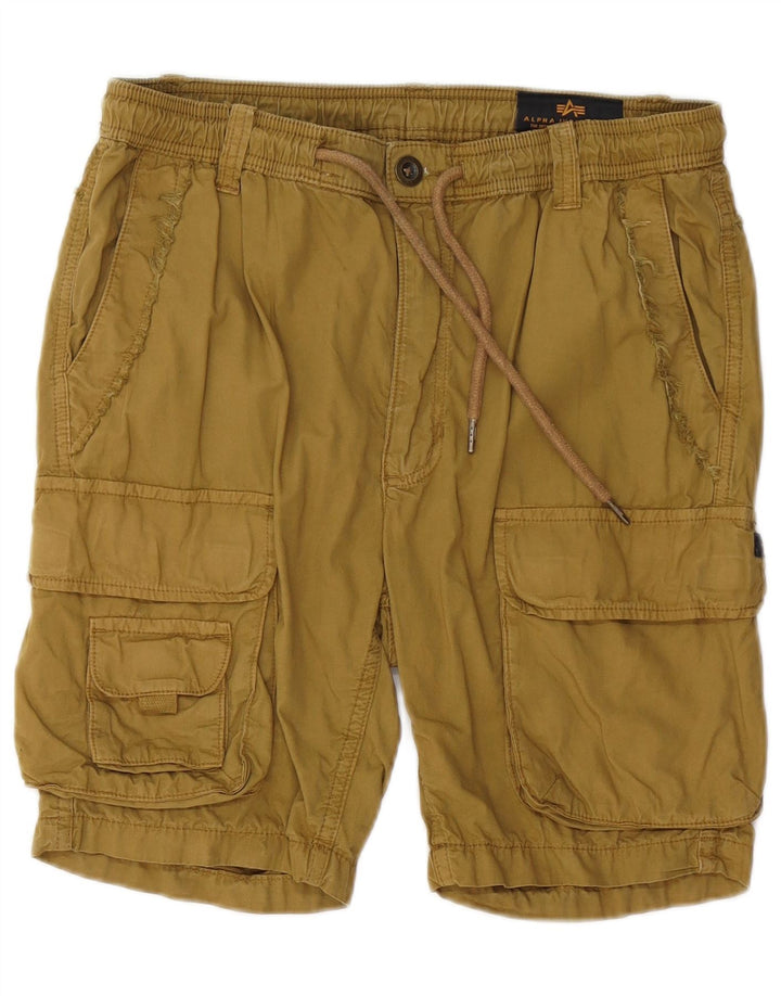 Alpha Industries Short Cargo Homme W31 Coton Kaki Moyen