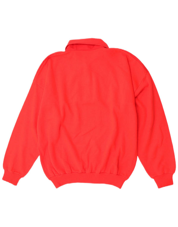 vintage Mens Polo Neck Sweatshirt Jumper XL Coton Rouge