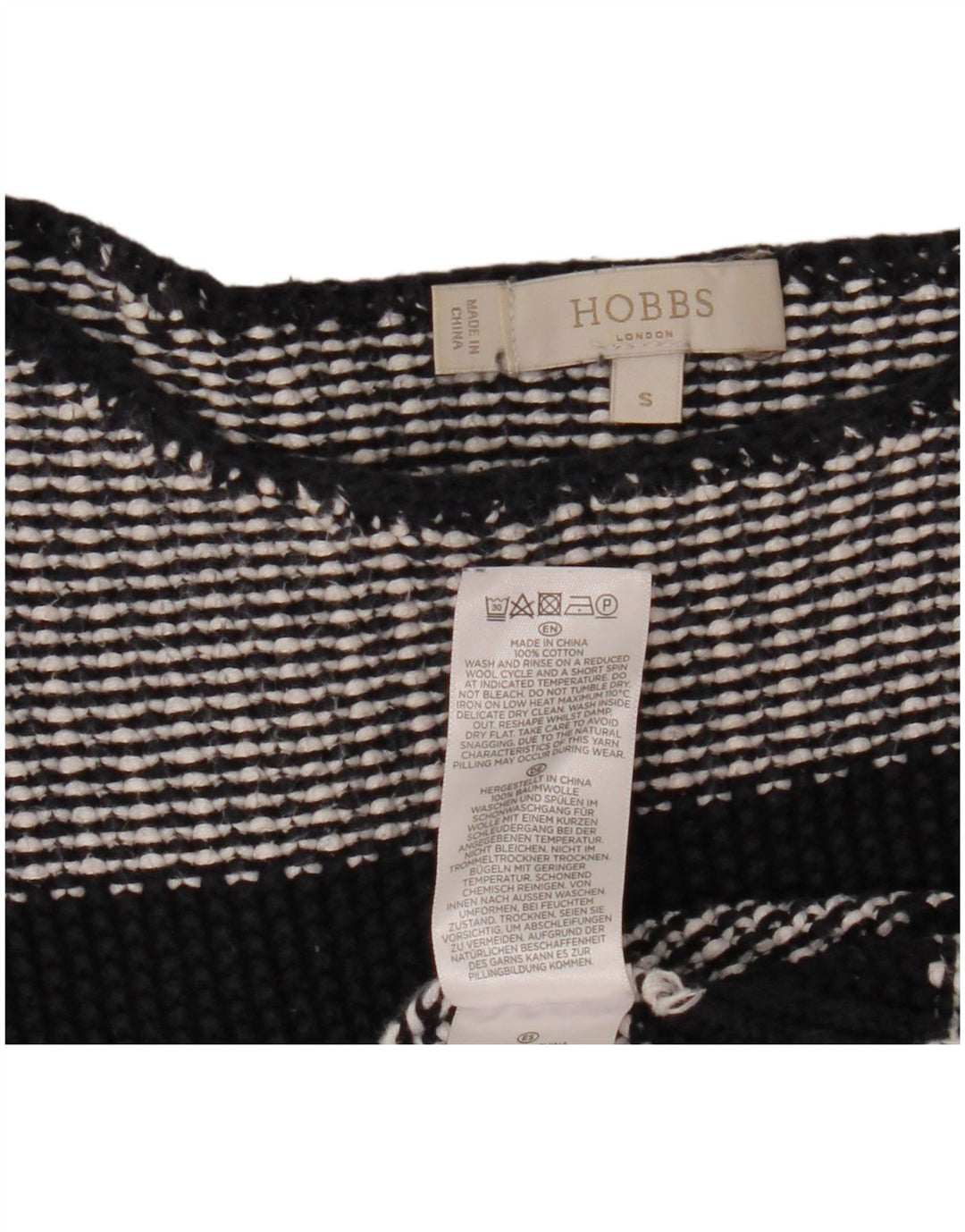 HOBBS Pull court surdimensionné à col bateau pour femme UK 10 Petit Noir