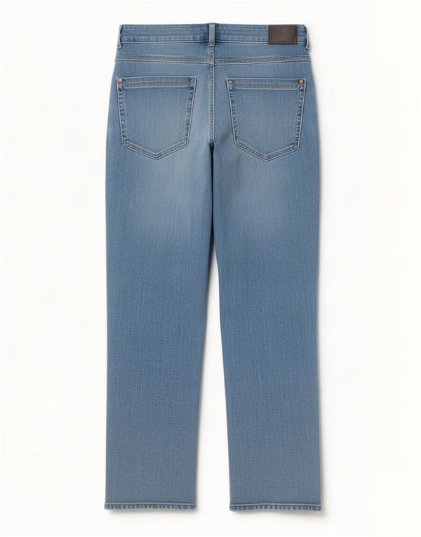 Marks & Spencer Jean droit Magic Crop pour femme UK 12 Medium W30 L26 Bleu