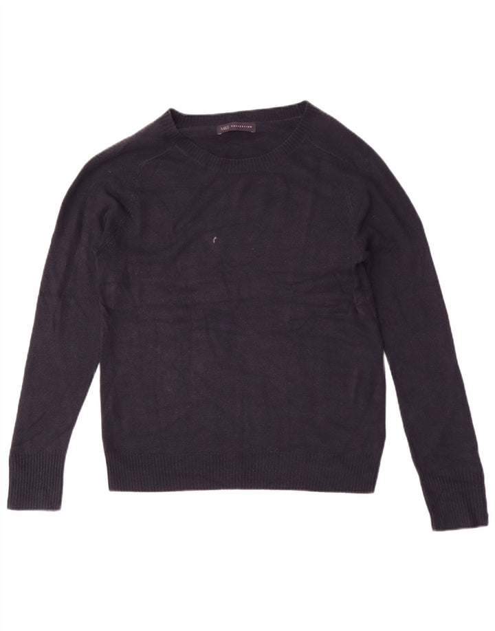 Marks & Spencer Pull col bateau pour femme UK 12 Bleu marine moyen