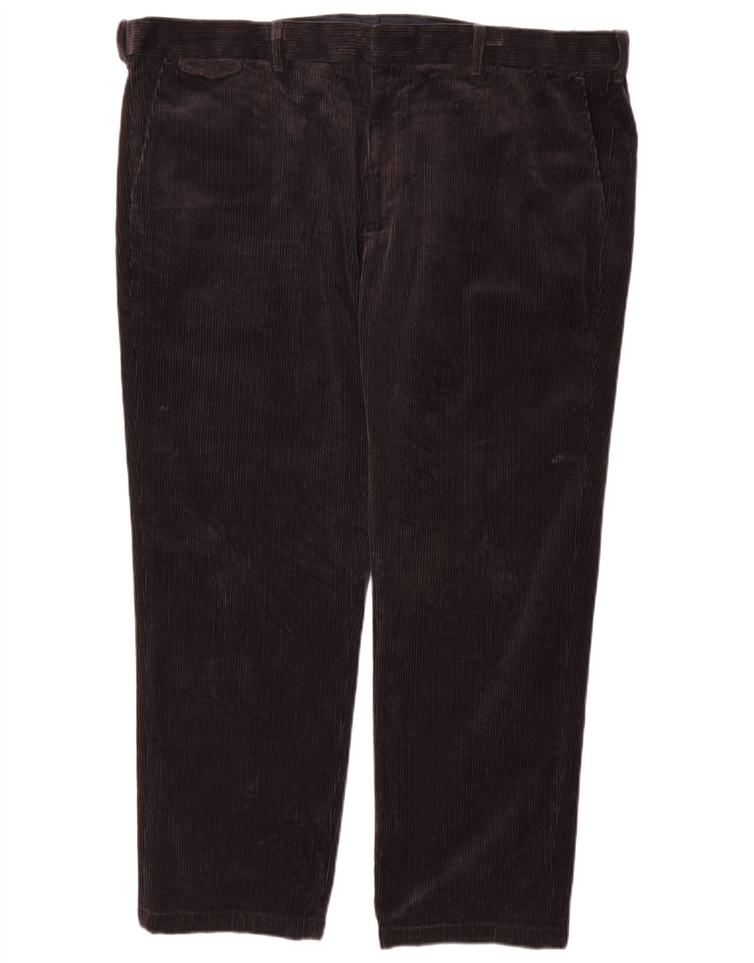Marks & Spencer Pantalon droit en velours côtelé pour homme W44 L29 Noir