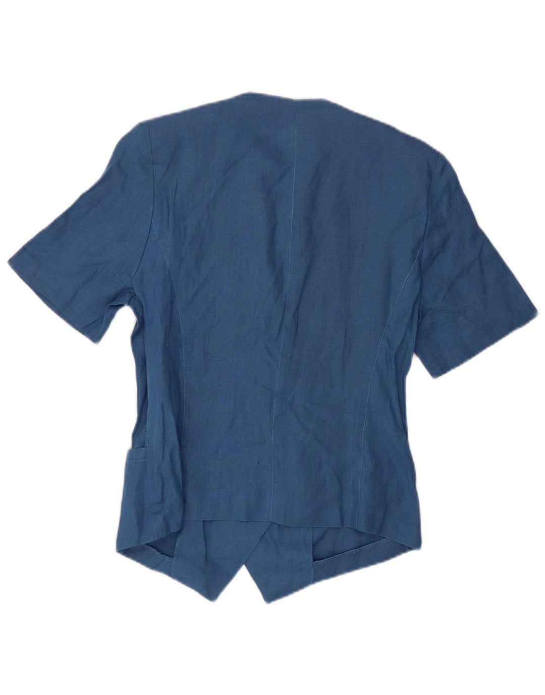 Preca Femme Cardigan à Manches Courtes Top IT 42 Lin Bleu Moyen