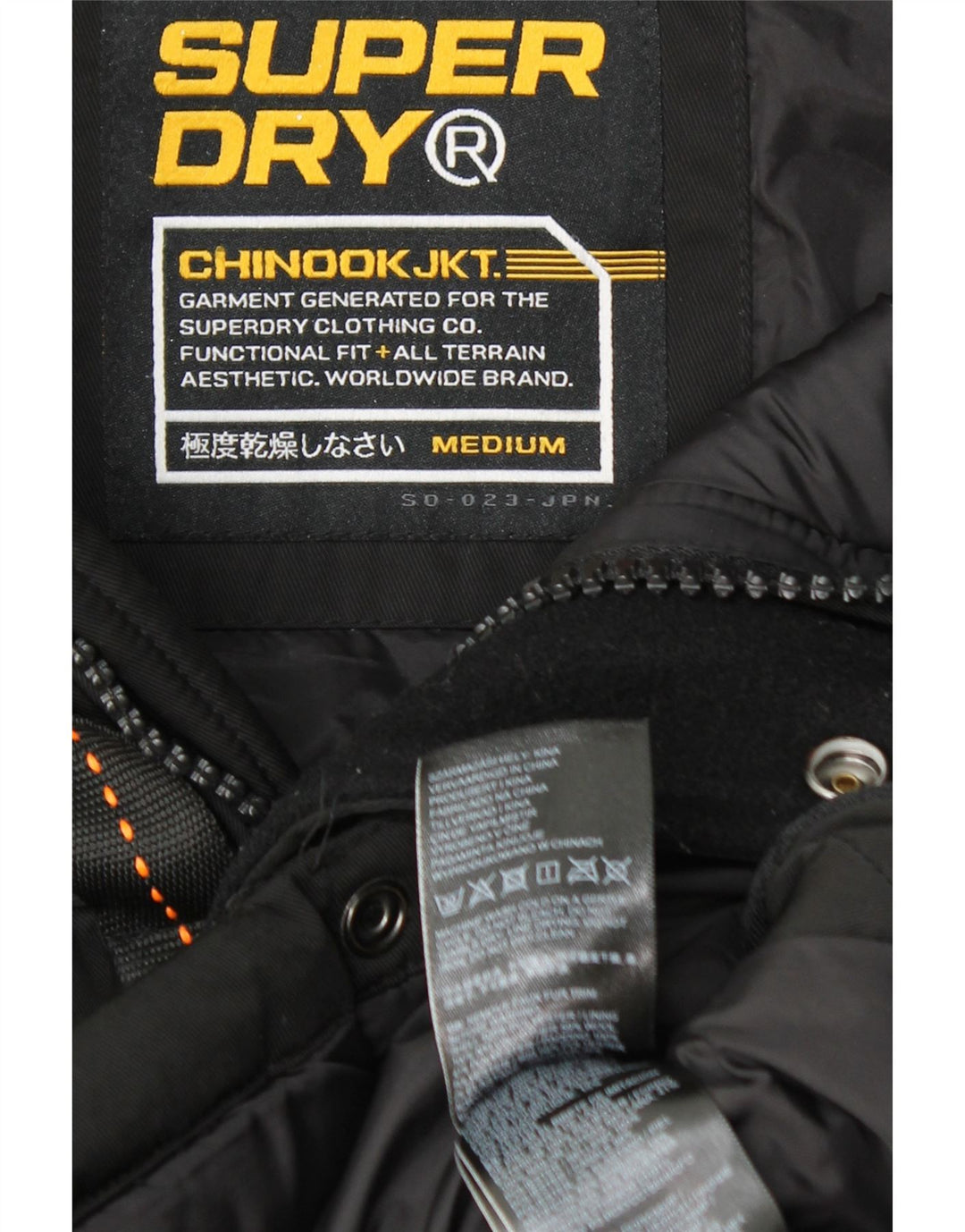Superdry Veste matelassée à capuche pour hommes UK 38 Medium Noir Polyester