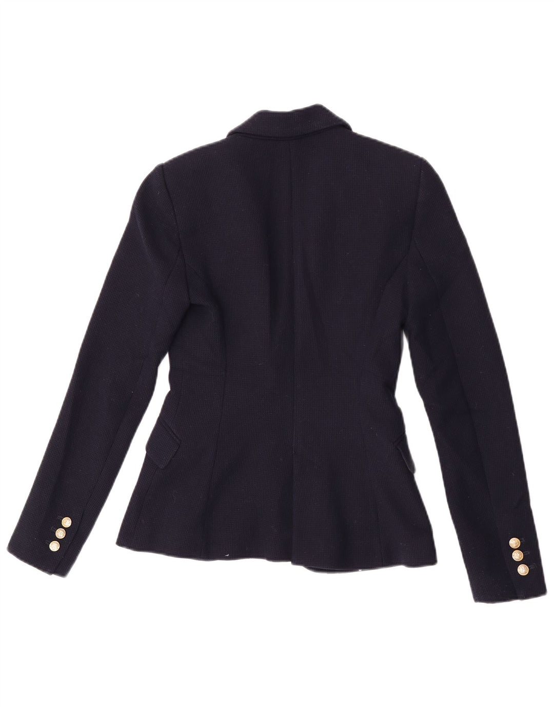Zara Veste Blazer 1 Bouton Femme UK 6 XS Bleu Marine Polyester