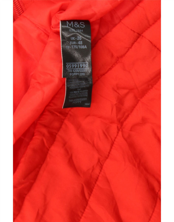 Marks & Spencer Gilet rembourré pour femme UK 20 2XL Orange Polyester