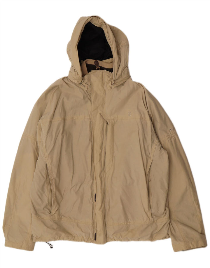Timberland Veste coupe-vent à capuche pour homme UK 42 XL Beige Polyester